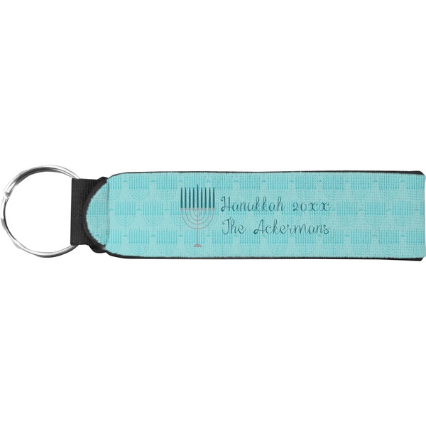 Custom Hanukkah Neoprene Keychain Fob (Personalized)