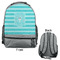 Hanukkah Large Backpack - Gray - Front & Back View