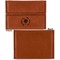 Hanukkah Leather Business Card Holder Front Back Single Sided - Apvl