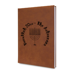 Hanukkah Leather Sketchbook - Small - Double Sided (Personalized)