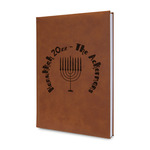 Hanukkah Leather Sketchbook - Small - Single Sided (Personalized)