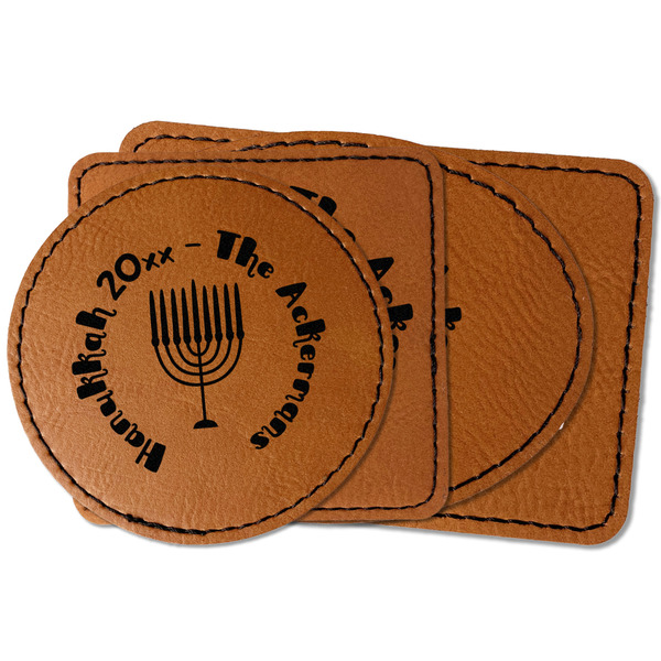 Custom Hanukkah Faux Leather Iron On Patch (Personalized)