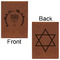 Hanukkah Leatherette Sketchbooks - Large - Double Sided - Front & Back View