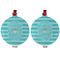 Hanukkah Metal Ball Ornament - Front and Back