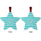 Hanukkah Metal Star Ornament - Front and Back