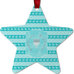 Hanukkah Metal Star Ornament - Double Sided w/ Name or Text