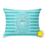 Hanukkah Outdoor Throw Pillow (Rectangular) (Personalized)