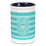 Hanukkah Ceramic Pencil Holders - Blue