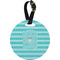 Hanukkah Personalized Round Luggage Tag