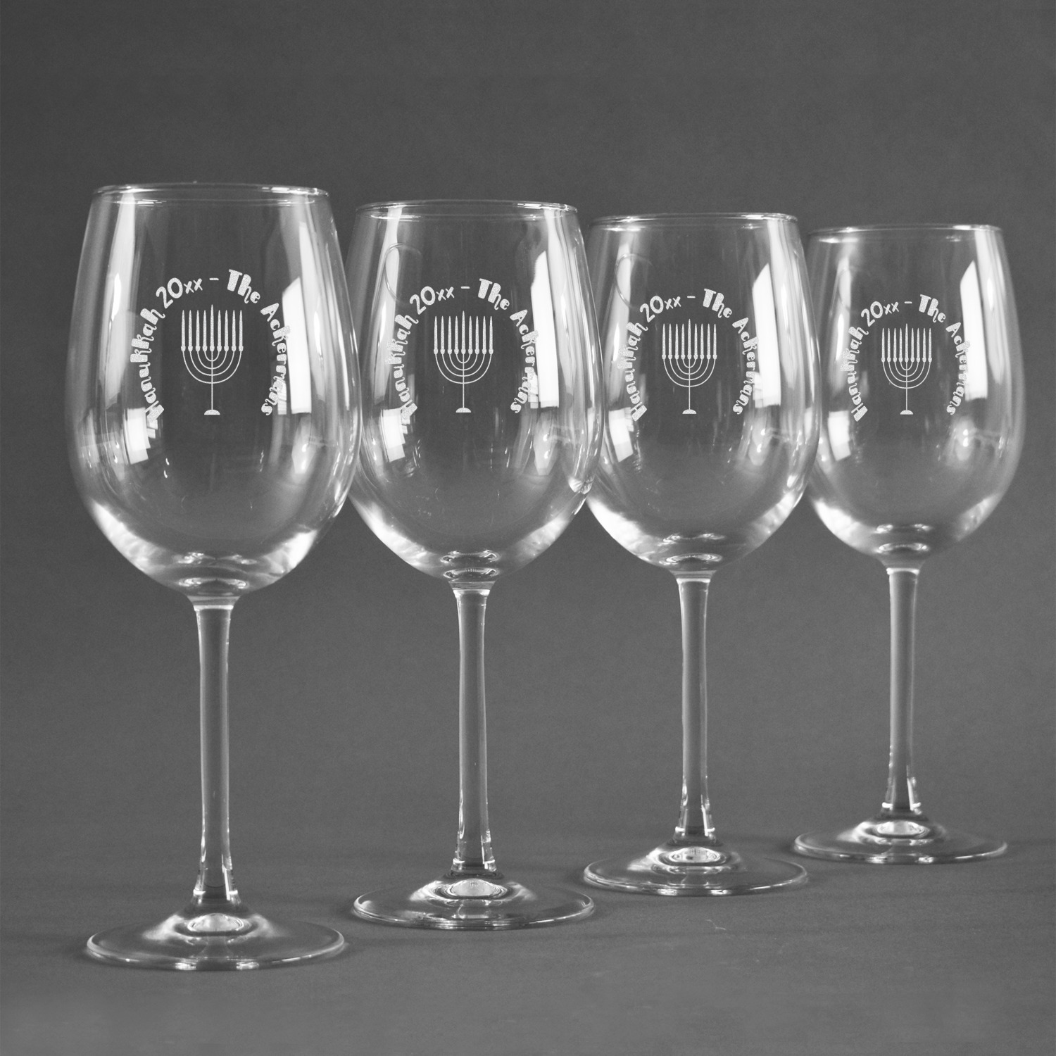 Wine Glasses Hanukkah