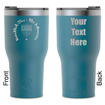 Hanukkah RTIC Tumbler - Dark Teal - Laser Engraved - Double-Sided (Personalized)