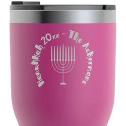 Hanukkah RTIC Tumbler - Magenta - Laser Engraved - Single-Sided (Personalized)