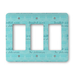 Hanukkah Rocker Style Light Switch Cover - Three Switch (Personalized)