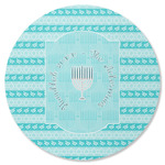 Hanukkah Round Rubber Backed Coaster (Personalized)