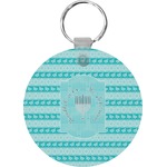 Hanukkah Round Plastic Keychain (Personalized)