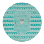Hanukkah Round Linen Placemat - Single Sided (Personalized)