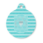 Hanukkah Round Pet ID Tag - Small (Personalized)