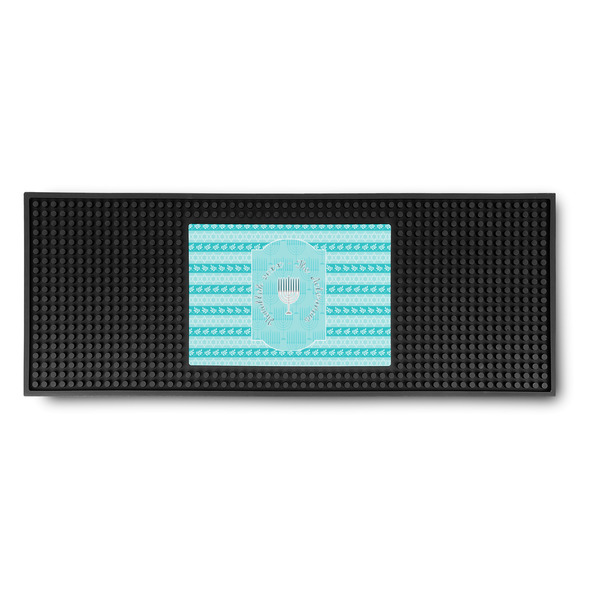 Custom Hanukkah Rubber Bar Mat (Personalized)