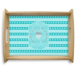 Hanukkah Natural Wooden Tray - Large (Personalized)