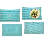 Hanukkah Set of 4 Glass Rectangular Lunch / Dinner Plate (Personalized)