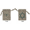 Hanukkah Small Burlap Gift Bag - Front and Back