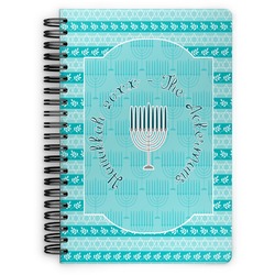 Hanukkah Spiral Notebook - 7x10 w/ Name or Text