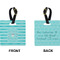 Hanukkah Square Luggage Tag (Front + Back)