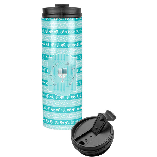 Custom Hanukkah Stainless Steel Skinny Tumbler (Personalized)