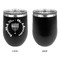 Hanukkah Stainless Wine Tumblers - Black - Single Sided - Approval