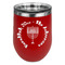 Hanukkah Stainless Wine Tumblers - Red - Double Sided - Front