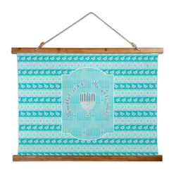 Hanukkah Wall Hanging Tapestry - Wide (Personalized)