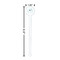 Hanukkah White Plastic 7" Stir Stick - Round - Dimensions