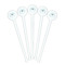 Hanukkah White Plastic 7" Stir Stick - Round - Fan View