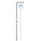 Hanukkah White Plastic Stir Stick - Square - Dimensions