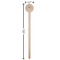 Hanukkah Wooden 7.5" Stir Stick - Round - Dimensions