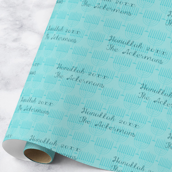 Custom Hanukkah Wrapping Paper Roll - Large - Matte (Personalized)