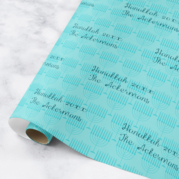 Custom Hanukkah Wrapping Paper Roll - Small (Personalized)