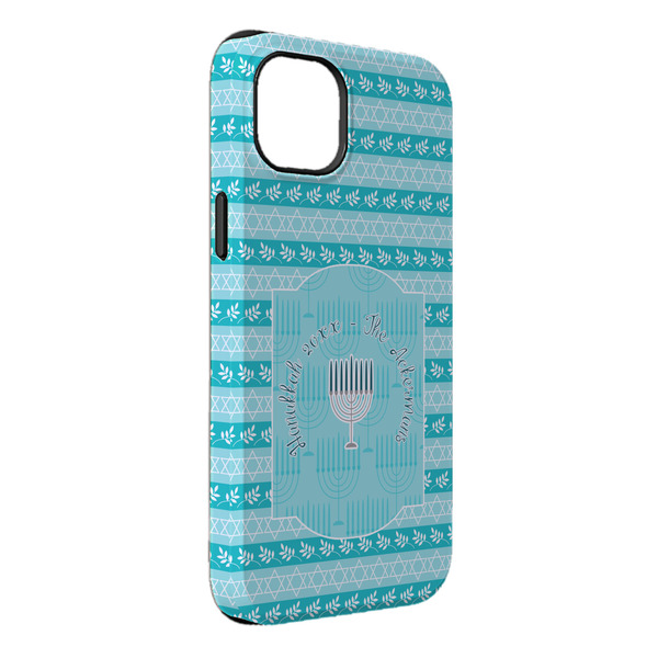 Custom Hanukkah iPhone Case - Rubber Lined - iPhone 14 Pro Max (Personalized)