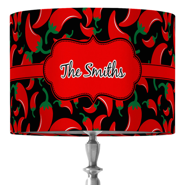 Custom Chili Peppers 16" Drum Lamp Shade - Fabric (Personalized)