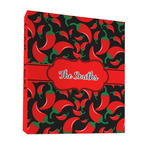 Chili Peppers 3 Ring Binder - Full Wrap - 1" (Personalized)