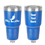 Chili Peppers 30 oz Stainless Steel Tumbler - Royal Blue - Double-Sided (Personalized)