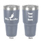 Chili Peppers 30 oz Stainless Steel Ringneck Tumbler - Grey - Double Sided - Front & Back