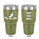 Chili Peppers 30 oz Stainless Steel Tumbler - Olive - Double-Sided (Personalized)