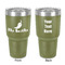 Chili Peppers 30 oz Stainless Steel Ringneck Tumbler - Olive - Double Sided - Front & Back