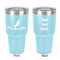 Chili Peppers 30 oz Stainless Steel Ringneck Tumbler - Teal - Double Sided - Front & Back