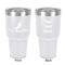 Chili Peppers 30 oz Stainless Steel Ringneck Tumbler - White - Double Sided - Front & Back