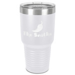 Chili Peppers 30 oz Stainless Steel Tumbler - White - Single-Sided (Personalized)