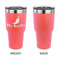 Chili Peppers 30 oz Stainless Steel Ringneck Tumblers - Coral - Single Sided - APPROVAL