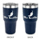 Chili Peppers 30 oz Stainless Steel Ringneck Tumblers - Navy - Double Sided - APPROVAL