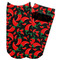 Chili Peppers Adult Ankle Socks - Single Pair - Front and Back